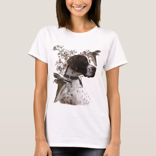 De mooie aanwijzer in het veld t-shirt (Voorkant)