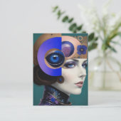 De mooie Abstracte vrouw Briefkaart (Staand voorkant)