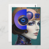 De mooie Abstracte vrouw Briefkaart (Voorkant / Achterkant)