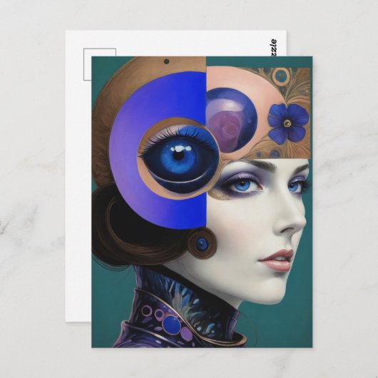 De mooie Abstracte vrouw Briefkaart (Voorkant / Achterkant)