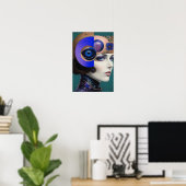 De mooie Abstracte vrouw Poster (Thuiskantoor)