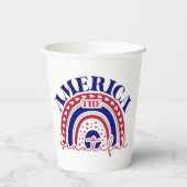 De mooie Amerikaanse regenboog Papieren Bekers (Achterkant)