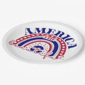 De mooie Amerikaanse regenboog Papieren Bordje (Gekanteld)