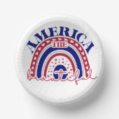 De mooie Amerikaanse regenboog Papieren Kommen (Voorkant)