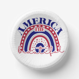 De mooie Amerikaanse regenboog Papieren Kommen