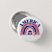 De mooie Amerikaanse regenboog Ronde Button 3,2 Cm (Voorkant /achterkant)