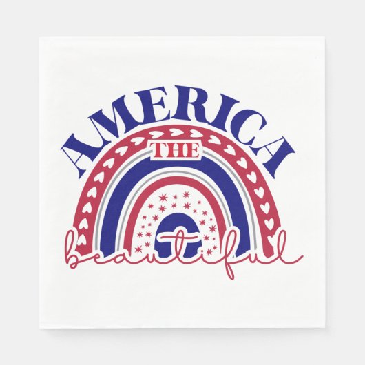 De mooie Amerikaanse regenboog Servet (Voorkant)
