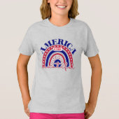 De mooie Amerikaanse regenboog T-shirt (Voorkant)