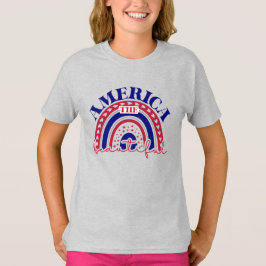 De mooie Amerikaanse regenboog T-shirt