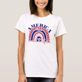 De mooie Amerikaanse regenboog T-shirt (Voorkant)