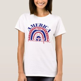 De mooie Amerikaanse regenboog T-shirt