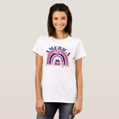 De mooie Amerikaanse regenboog T-shirt (Voorkant volledig)