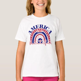 De mooie Amerikaanse regenboog T-shirt