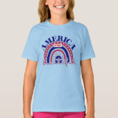 De mooie Amerikaanse regenboog T-shirt (Voorkant)