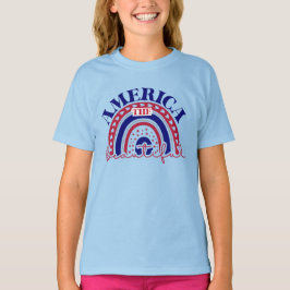 De mooie Amerikaanse regenboog T-shirt