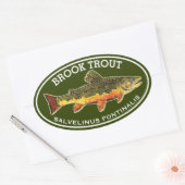 De Mooie Beekforel Ovale Sticker (Envelop)
