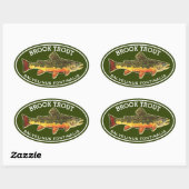 De Mooie Beekforel Ovale Sticker (Vel)