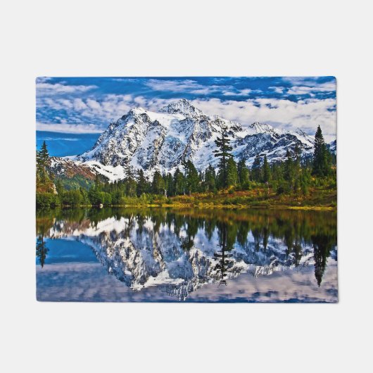 De mooie Bergen - het Meer van het Afbeelding - Deurmat (Voorkant)