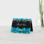 De mooie Blauwgroen Boog & de Fonkeling danken u Bedankkaart (Voorkant)