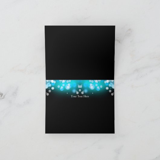 De mooie Blauwgroen Boog & het Lijst danken u Bedankkaart (Binnen)