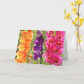 De mooie Bloei van Gladiolen Kaart (Gele Bloem)