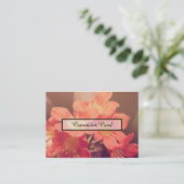 de mooie bloemen van de commentaarkaart visitekaartje (Staand voorkant)