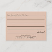 de mooie bloemen van de commentaarkaart visitekaartje (Achterkant)