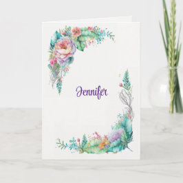 De mooie Bloemen voegen de Handtekening C van het  Kaart