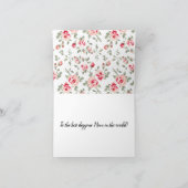 De mooie BloemenKaart van de Moederdag Chiweenie Kaart (Binnen)