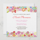 De mooie BloemenUitnodiging van het Kaart (Achterkant)