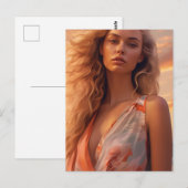 De mooie blonde vrouw briefkaart (Voorkant / Achterkant)