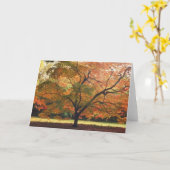 De mooie Boom van de Herfst Kaart (Gele Bloem)