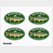 De Mooie Bruine Forel Ovale Sticker (Vel)