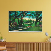 De mooie Busch Sunken GardensPasadena, CA Canvas Afdruk (Insitu (Woonkamer))