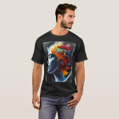 De mooie dame gezicht kunst T-shirt (Voorkant volledig)