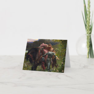 De mooie dame zonder genade door Frank Dicksee Bedankkaart