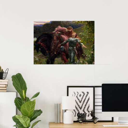 De mooie dame zonder genade door Frank Dicksee Poster (Thuiskantoor)