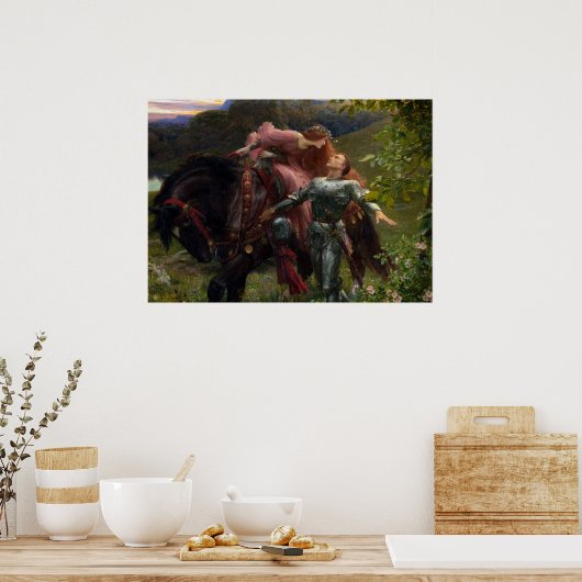 De mooie dame zonder genade door Frank Dicksee Poster (Keuken)