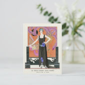 De mooie dame zonder Mercy door George Barbier Briefkaart (Staand voorkant)