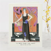 De mooie dame zonder Mercy door George Barbier Kaart (Gele Bloem)