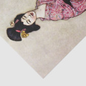 "De mooie danser van Yedo" van Warwick Goble Tissuepapier (Detail)