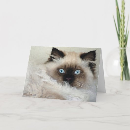 De mooie de kat-Minnaars van Birman Ragdoll Kaart (Voorkant)
