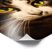 De mooie Druk van de Foto van de Ogen van de Kat Afdruk (Hoek)