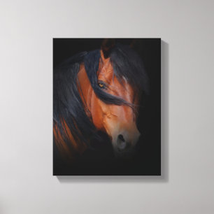 De mooie en Dramatische Kunst van het Paard op Canvas Afdruk