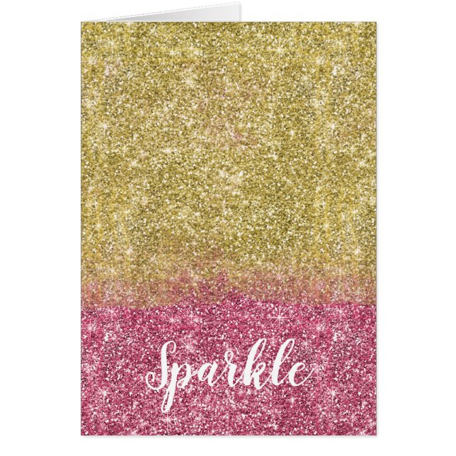 De mooie Fonkeling Gouden Roze Faux schittert (Voorkant)