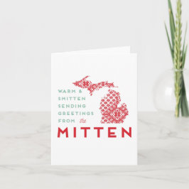 De mooie geestige Vuisthandschoen van de Vakantie Feestdagen Kaart
