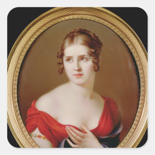 De mooie Griekse Vierkante Sticker (Voorkant)