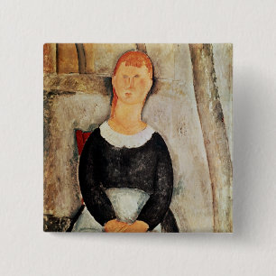 De mooie Grocer Vierkante Button 5,1 Cm