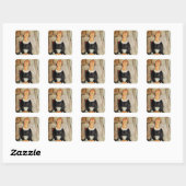 De mooie Grocer Vierkante Sticker (Vel)
