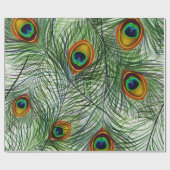 De mooie Groene Veer van de Pauw Cadeaupapier (Vlak)